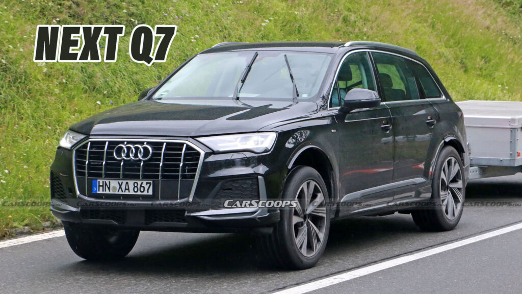  Audi Mule Shows Off Next Q7’s Wider Track And ICE Cooling