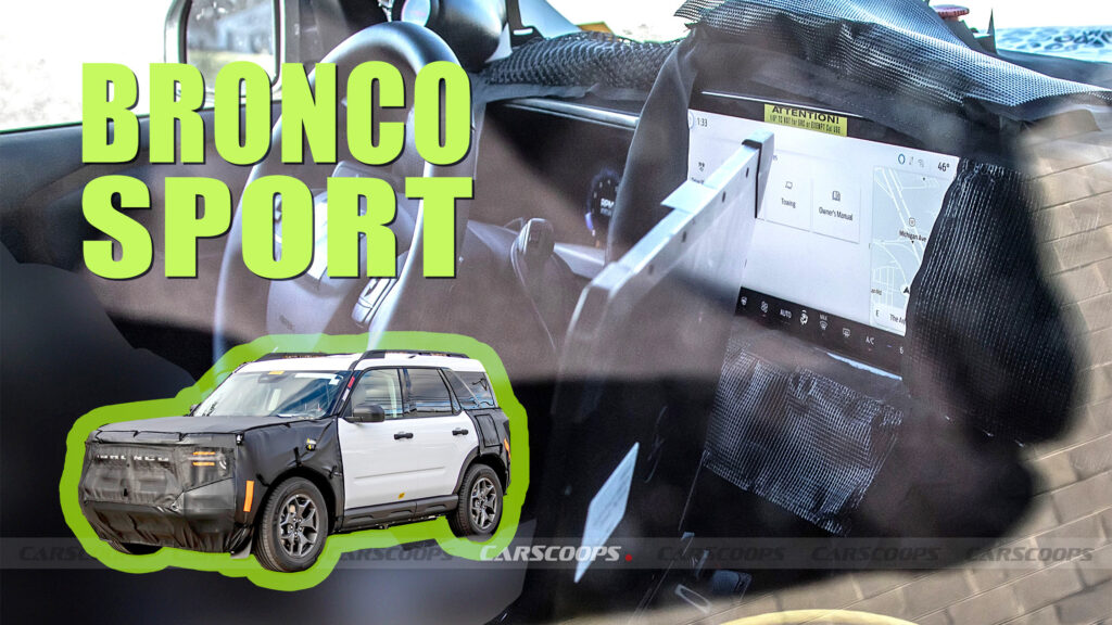  2025 Ford Bronco Sport With Massive New Touchscreen Spied Inside And Out