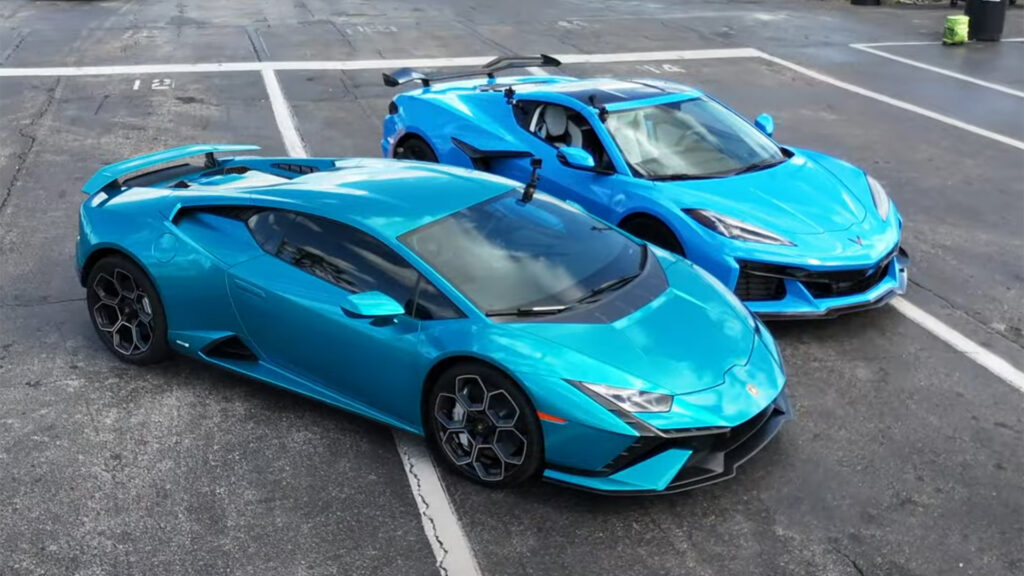  Corvette Z06 Gives Lambo Huracan A Run For Its Money