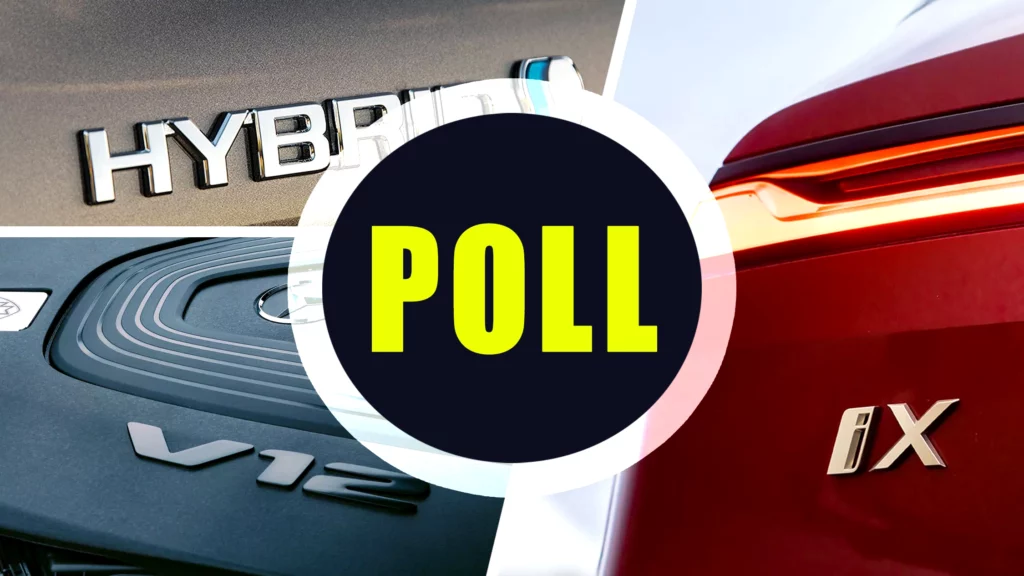  Poll: Will Your Next New Car Be An ICE, Hybrid, PHEV Or EV?