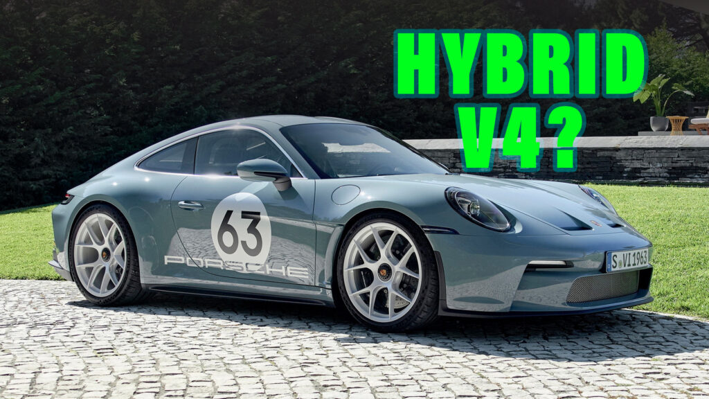  Porsche Allegedly Testing A Hybrid V4 In The 911
