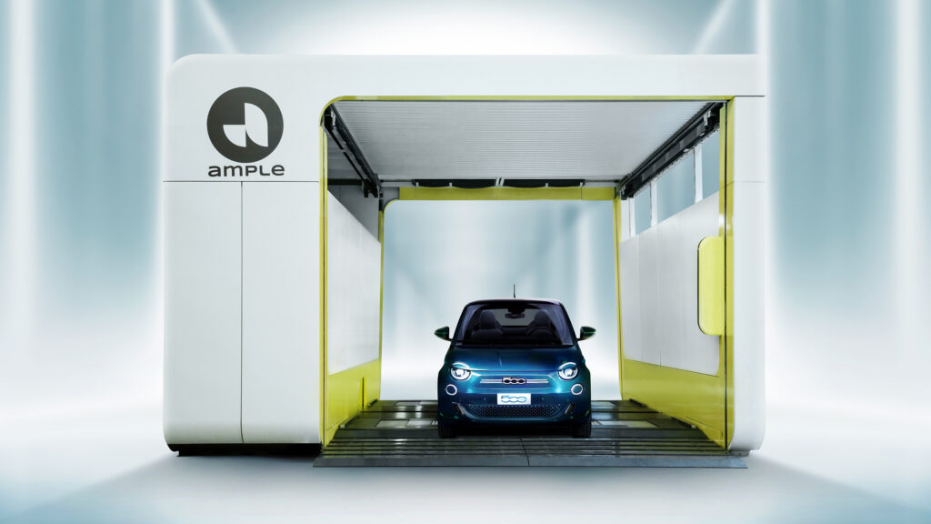  Stellantis Partners With Ample For Modular Battery-Swapping, Will Start With Fiat 500e