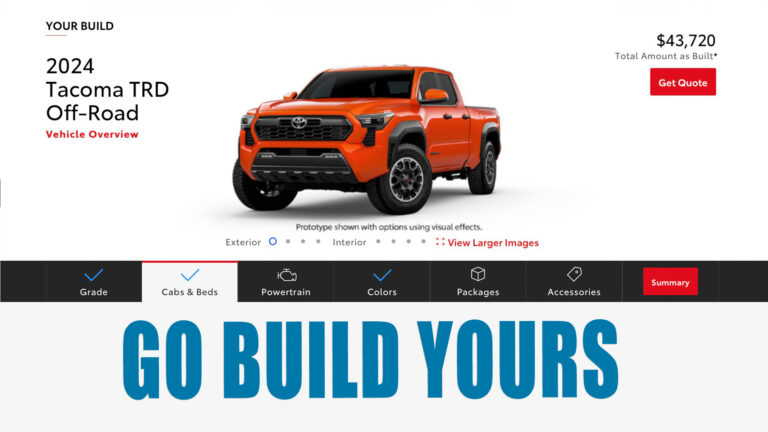 2024 Toyota Tacoma Configurator Is Live, Show Us Your Tastiest Truck ...
