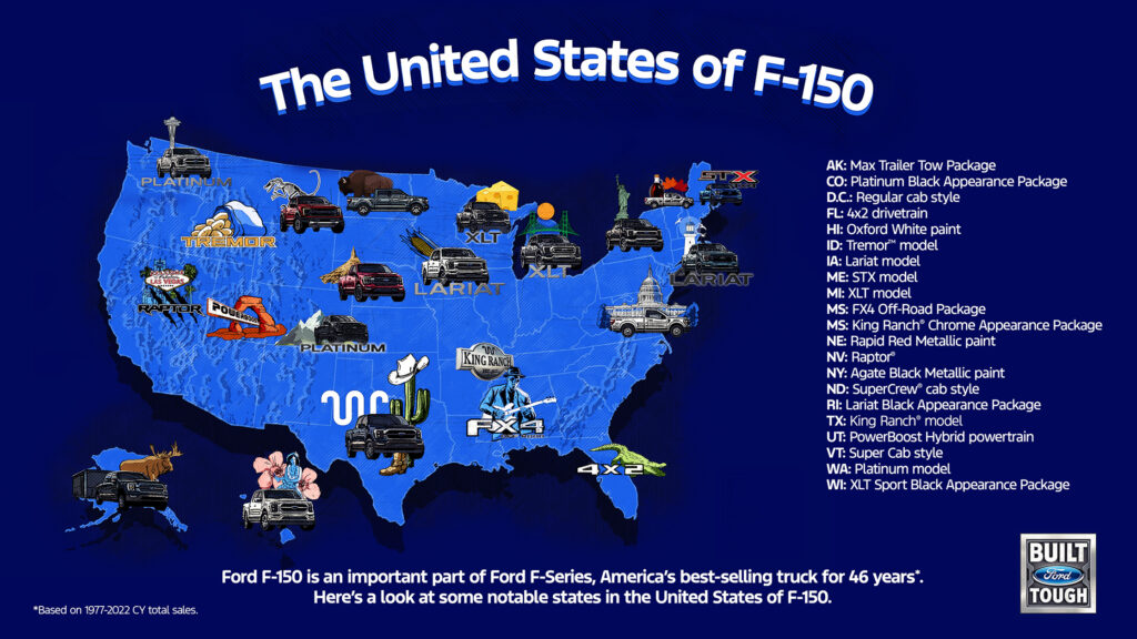  Mapping America&rsquo;s Favorite Ford F-150 Trims And Packages