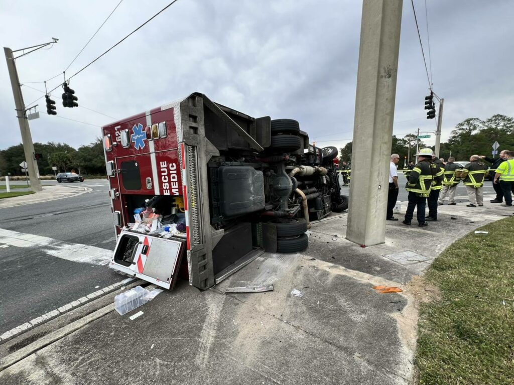 Ambulance Overturned In Multi-Car Crash Sends 15 To The Hospital ...