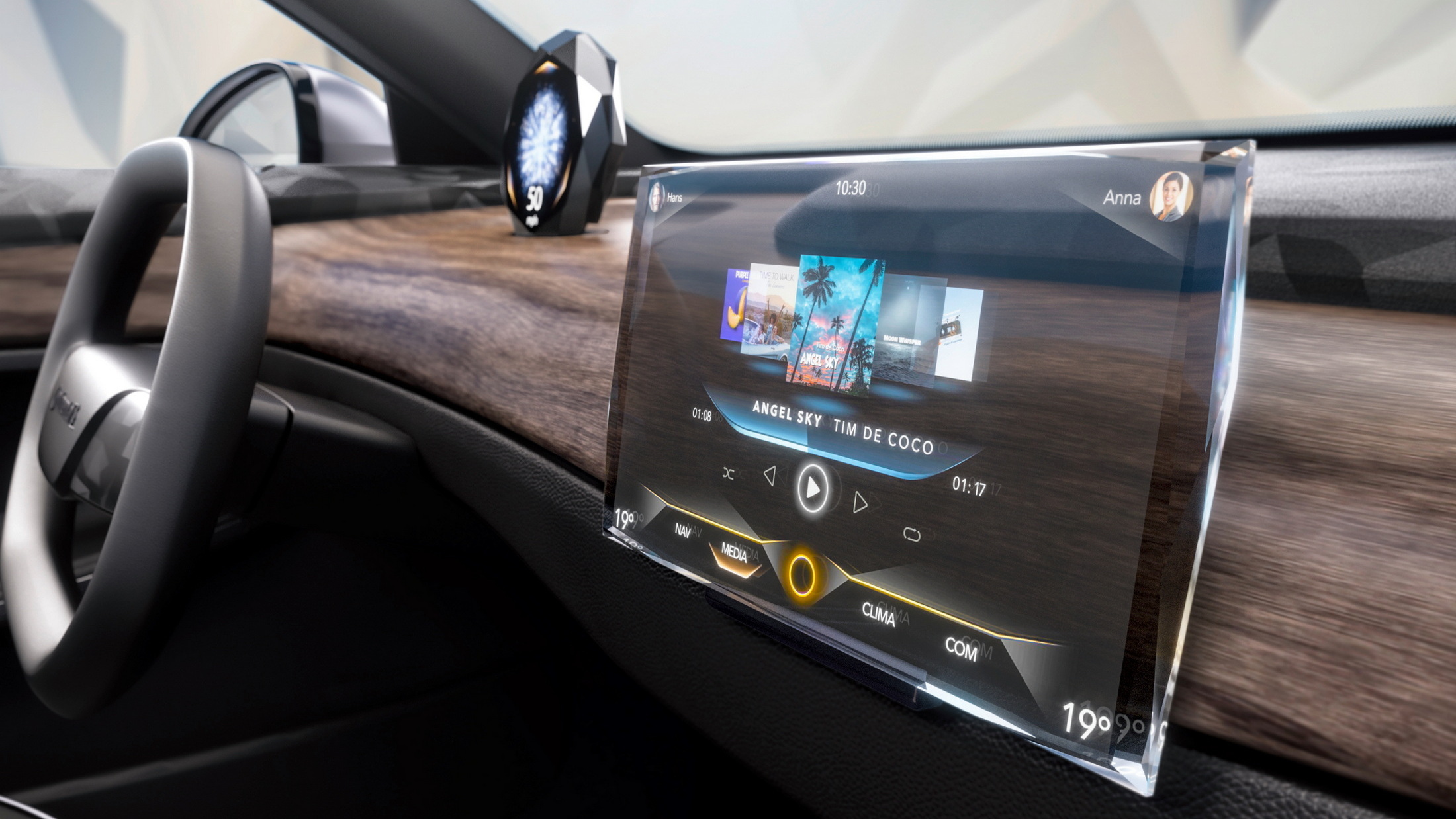 Continental Shows Off Transparent MicroLED Infotainment Display Made Out Of Swarovski Crystal - Vimarsana News