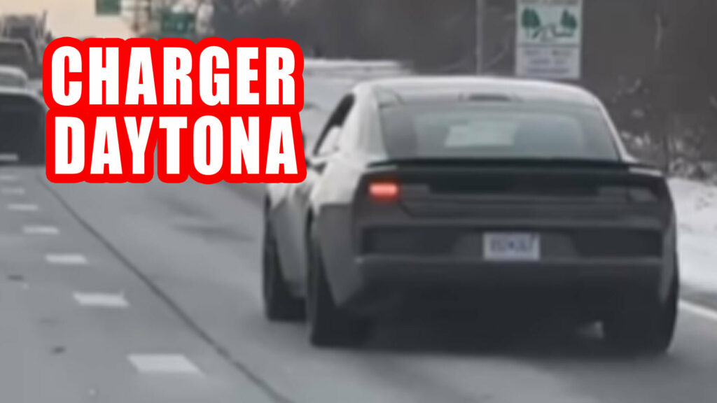  2025 Dodge Charger Daytona Filmed Prowling Michigan’s Roads