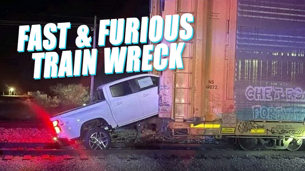  Thieves Crush New Chevy And GMC Trucks After Bungled Mexican Train Heist