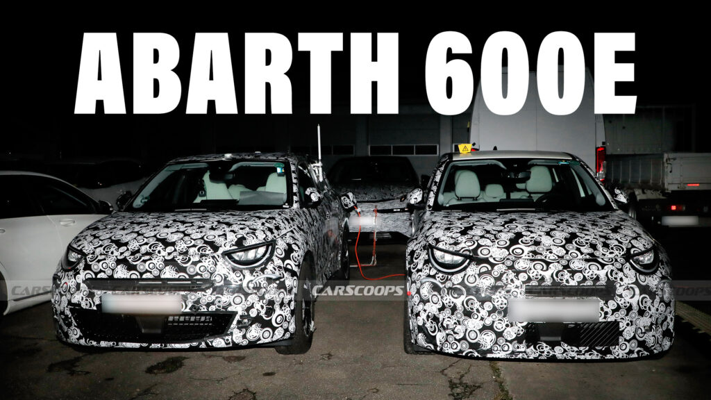  Abarth 600e Electric SUV Spotted Resting Next To Its Fiat Sibling