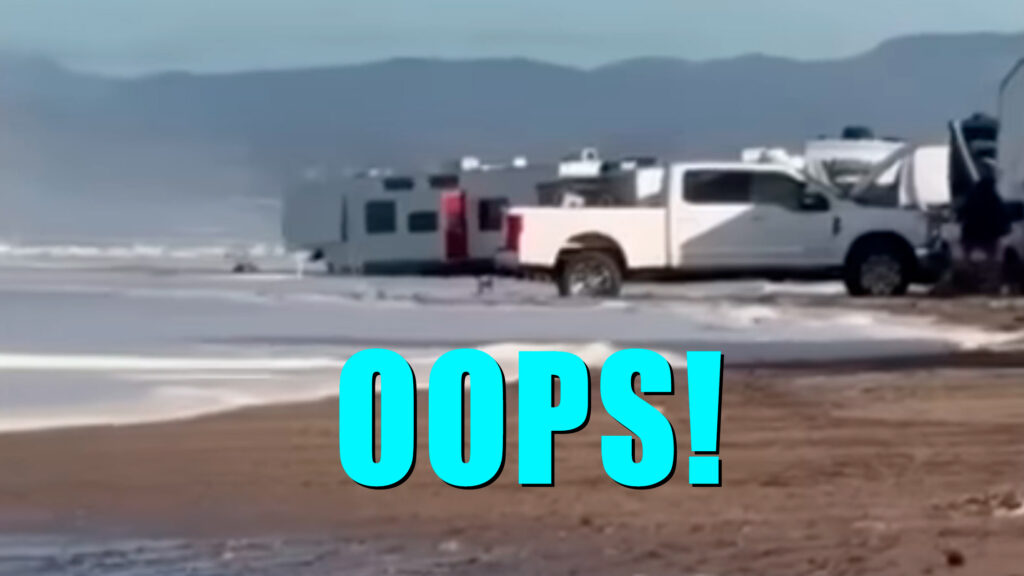  Massive Waves Destroy RVs And Pickups During Storm On Californian Coast