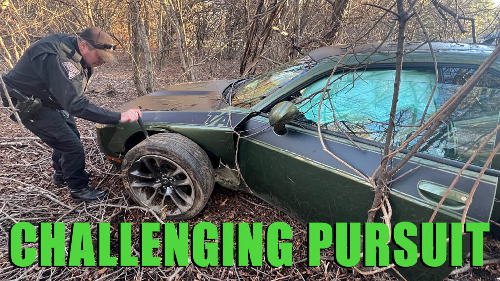  Three Arrested After Street-Racing Dodge Challenger Chase Ends In High-Speed Crash