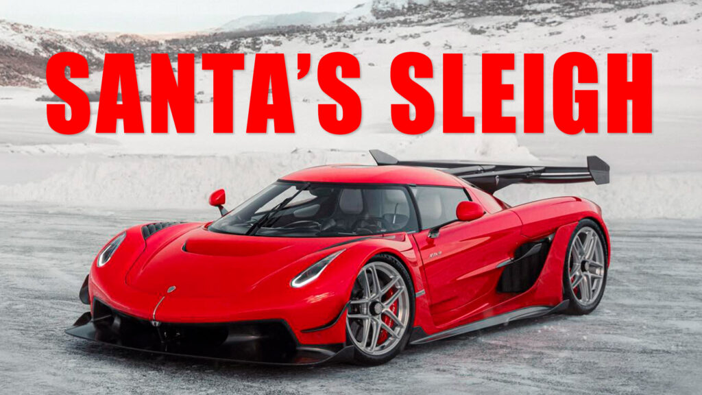  Red Koenigsegg Jesko Is Filled With Holiday Cheer