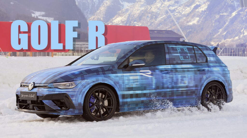  2025 VW Golf R Teased At Austrian Ice Race Before Its Debut