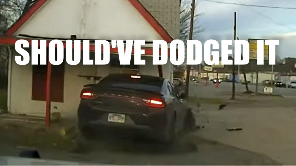  Suspect Fleeing Police In Dodge Charger Rams Into Building Like It’s GTA