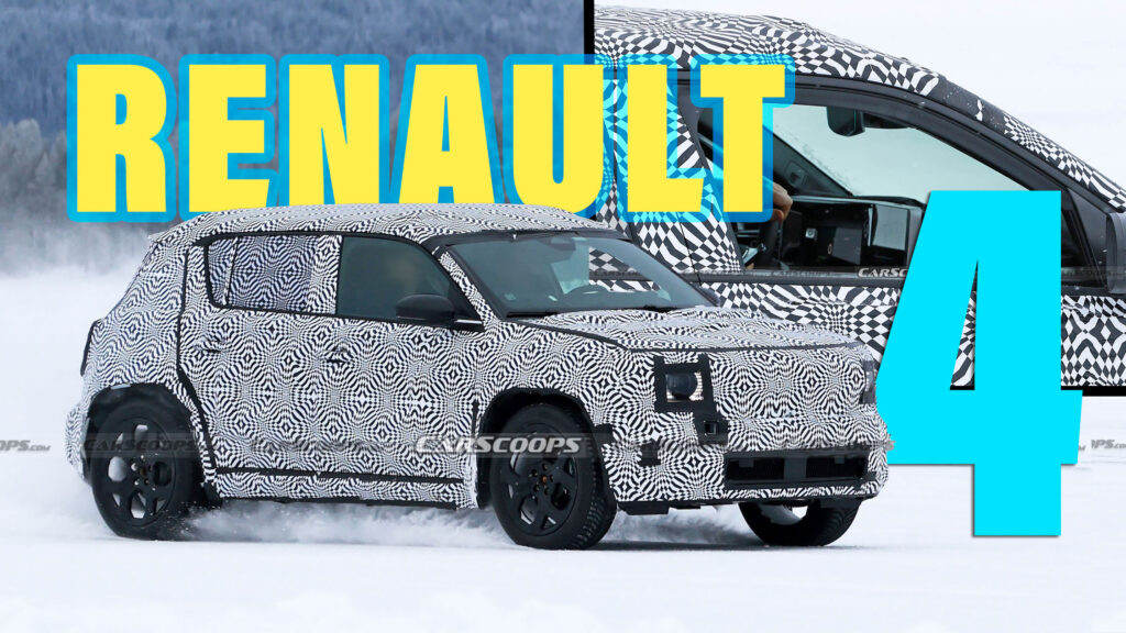  New Renault 4 Electric Crossover Spied, Shows Non-Retro Digital Dash