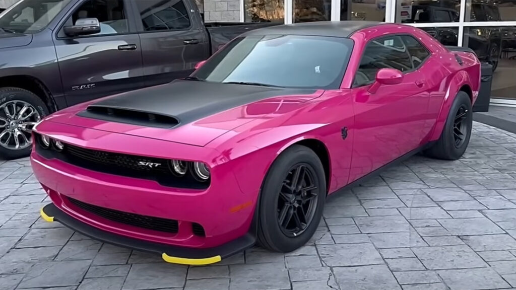  The World’s Only Factory-Built Dodge Demon 170 In Panther Pink Cost An Extra $30,000