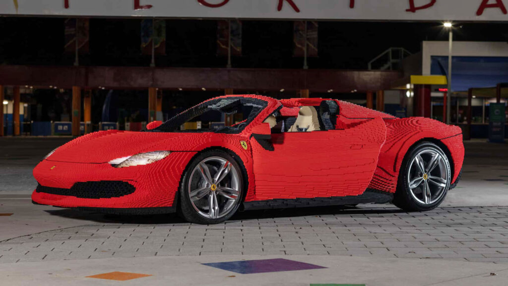  It Took Lego Builders Almost 2,000 Hours To Create This Life-Size Ferrari 296 GTS