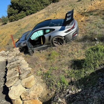 Porsche 911 GT3 RS Meets Ditch, Supercar Friends Blame Potholes Carscoops