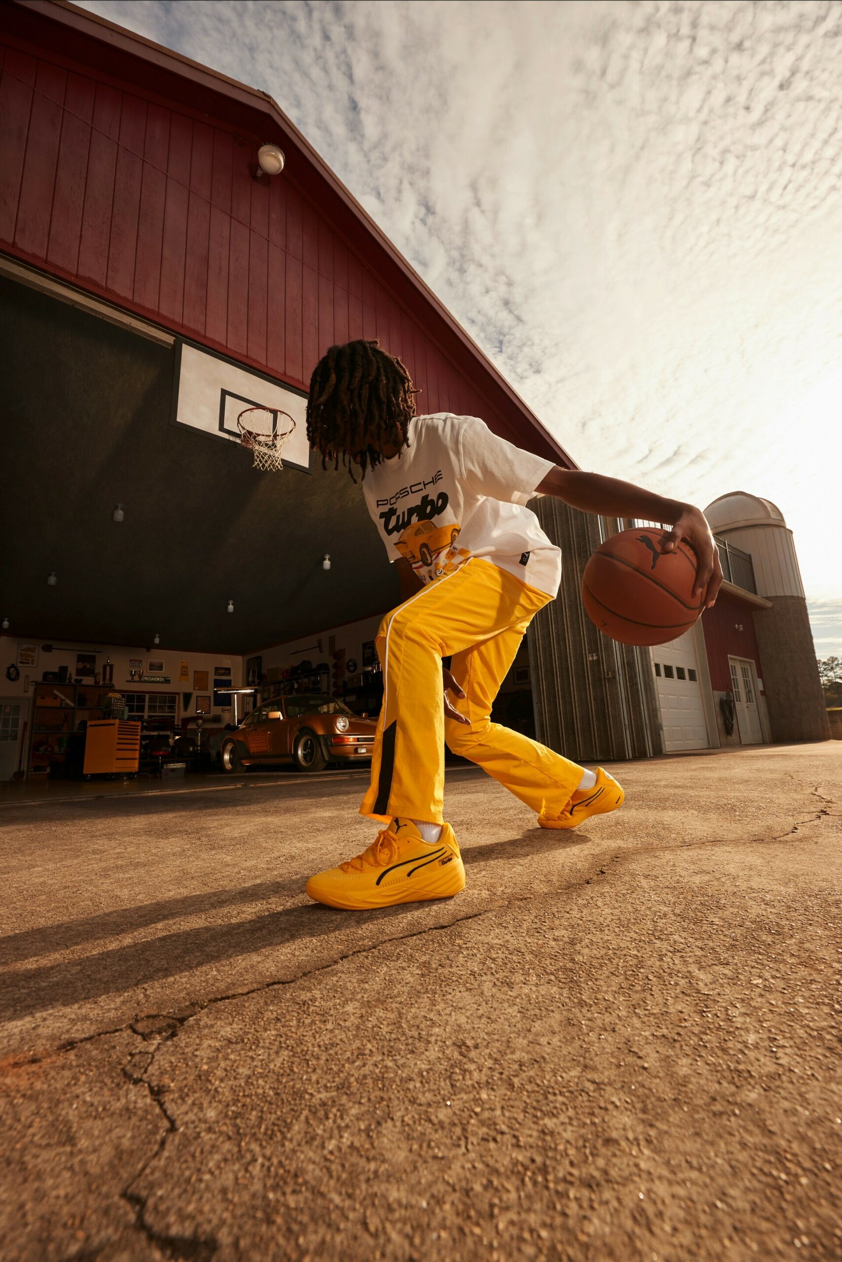 Puma x Porsche Celebrate 911 Turbo With Yellow Basketball Apparel
