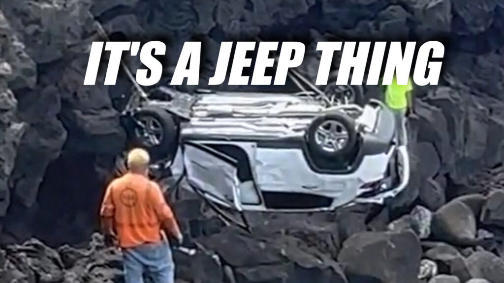  Rental Jeep Flies Off Hawaiian Cliff Into The Ocean, Driver Swims To Safety
