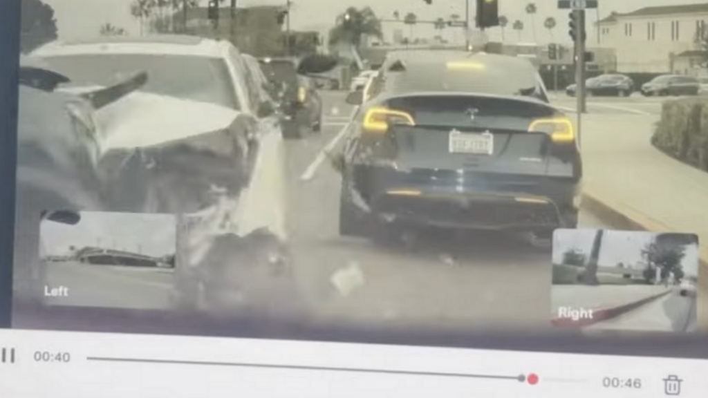 BMW Crashing Head First Into Six Cars Caught On Multiple Cams