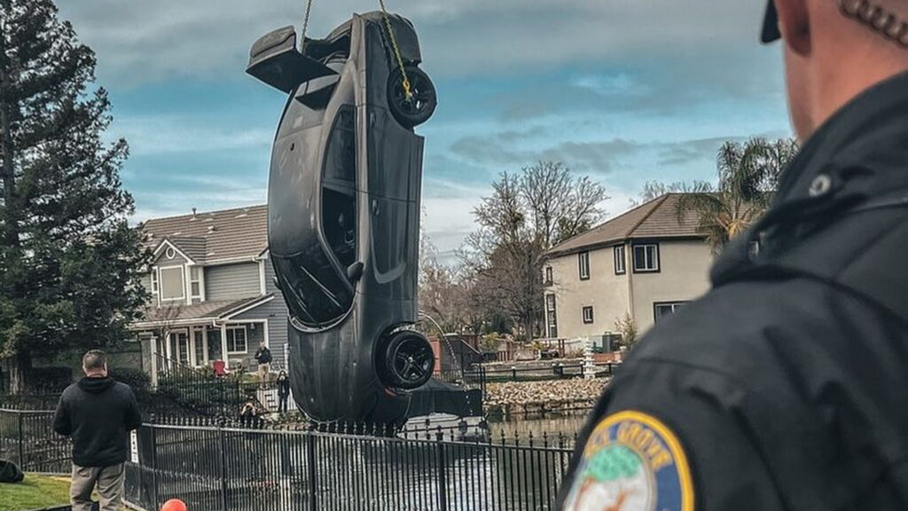  California Police Fish Dodge Charger From Pond After Alleged DUI
