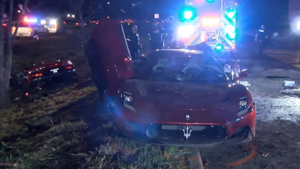  Maserati MC20 Cut In Half In Fatal High Speed Houston Crash