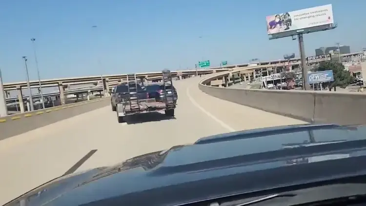  Ram Pickup Tears Ford’s Bumper Off In Dallas Road Rage After Brake Check