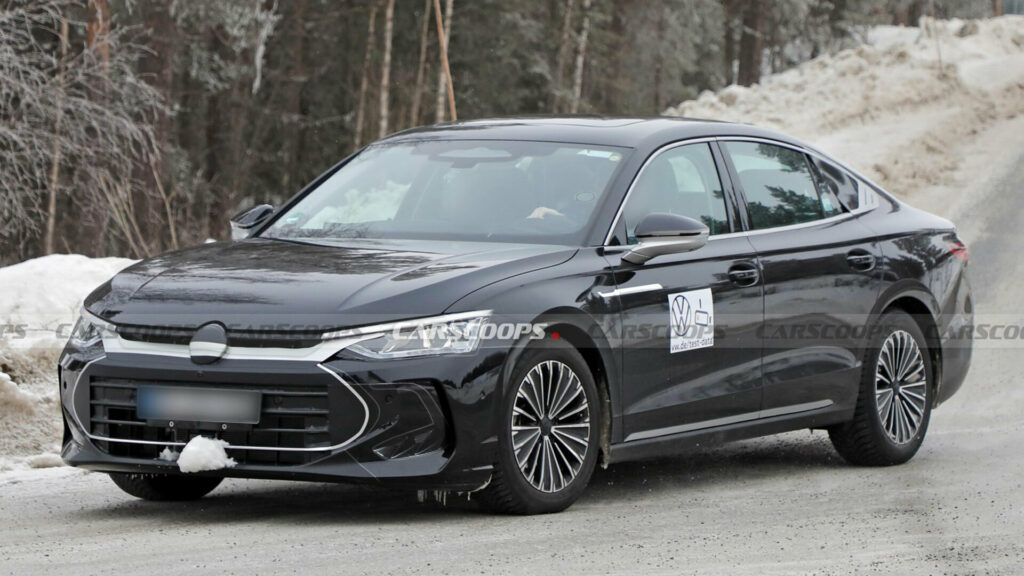  Mysterious New VW Sedan Spied With Passat-Inspired Styling
