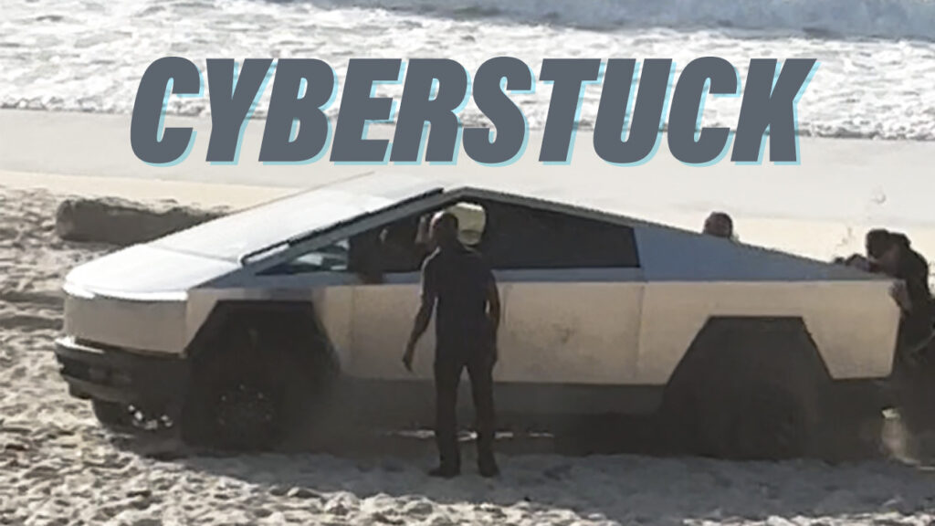  Cybertruck Hits The Beach, Hits The Skids, Then Gets Hit With A Citation