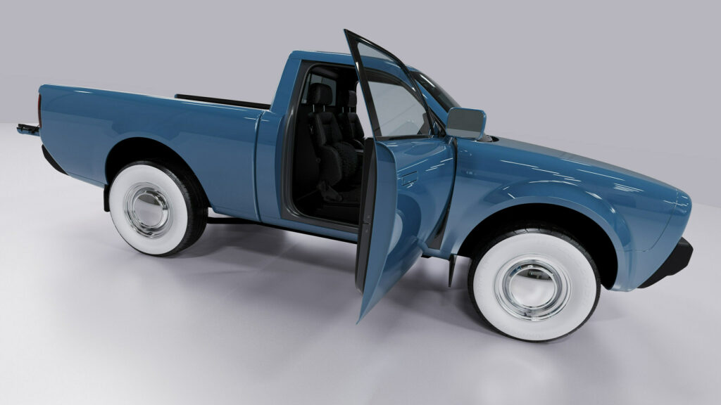  Alpha Motors Renders A Back-To-Basics Electric Pickup With JDM Retro Vibes
