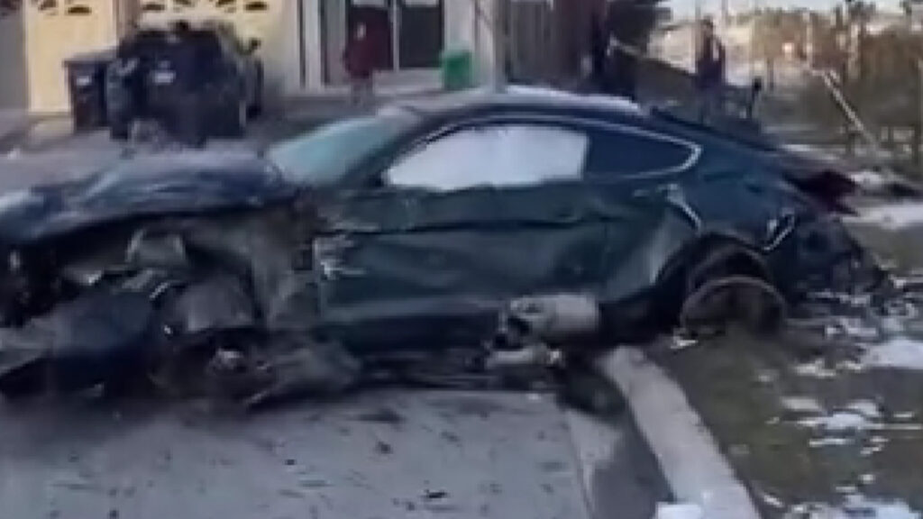  Ford Mustang Turned To Shreds After High-Speed Crash In Brampton