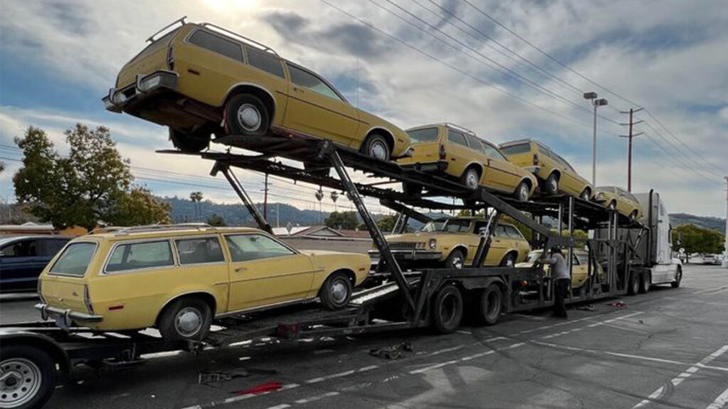  Someone Is Selling A Truckload Of Yellow Ford Pinto Wagons For $16k Each