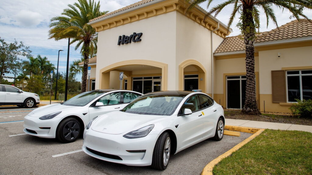     Hertz reverses course on $277 gas fee for Tesla rentals after public abuse