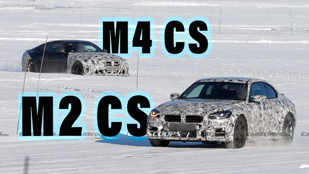  2025 BMW M2 CS And M4 CS Play Cat And Mouse On Frozen Lake