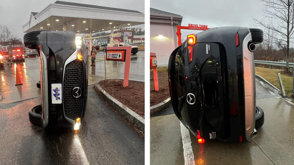  Mazda CX-5 Attempts New Drive-Thru Stunt At Dunkins, Fails Spectacularly