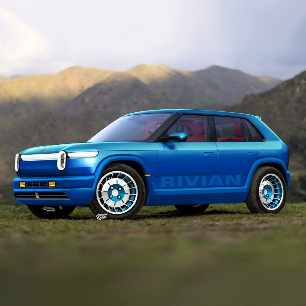 Rivian R3 Gets Retro Makeover Inspired By 80s Icons | Carscoops