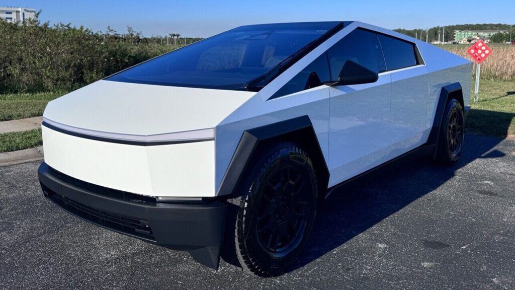  White Tesla Cybertruck Sells For $151,000 As The Hype Cools Down