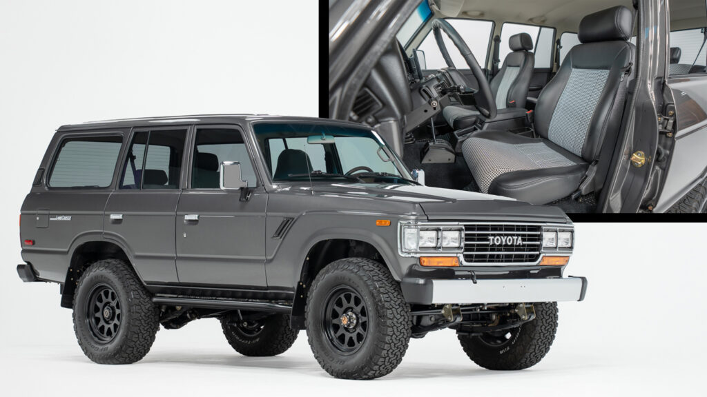  Restomodded Toyota Land Cruiser With 911-Inspired Houndstooth Seats Looks Just Right