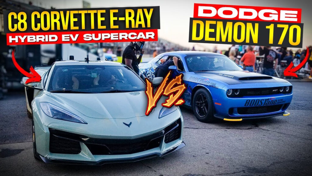  Dodge Demon 170 Shows Corvette E-Ray Who’s Boss On The Drag Strip