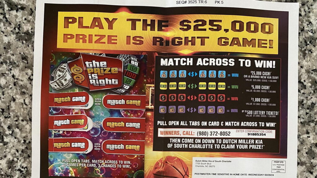  Car Dealership’s ‘Match Game’ Mailers Leave Consumers Feeling Deceived