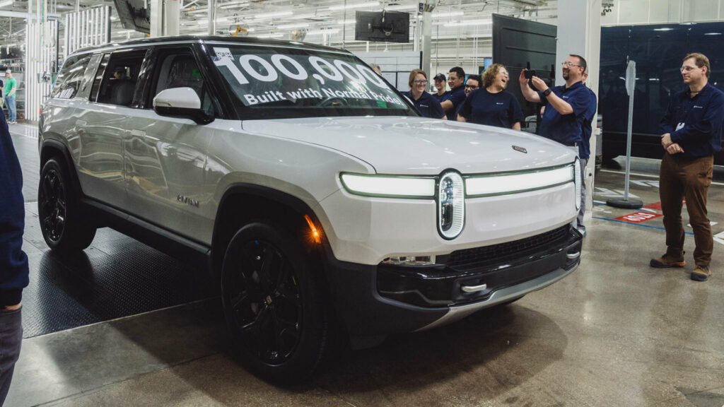  Rivian Builds 100,000th EV As R1T Becomes Top Safety Pick+