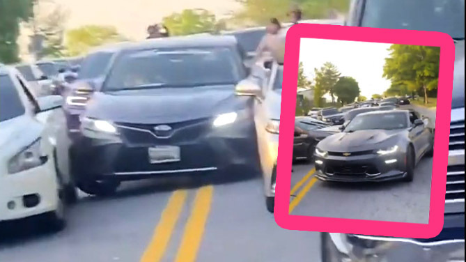  Toyota Camry Driver Wrecks Havoc Hitting Several Cars In Frantic Escape