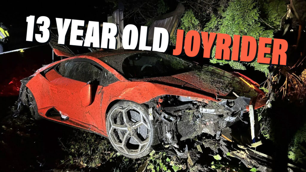  13-Year-Old Wrecks Lamborghini Huracan On Rainy Night Joyride