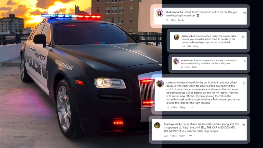  Miami Beach PD Faces Blowback After Flaunting Roll-Royce Ghost Cop Car