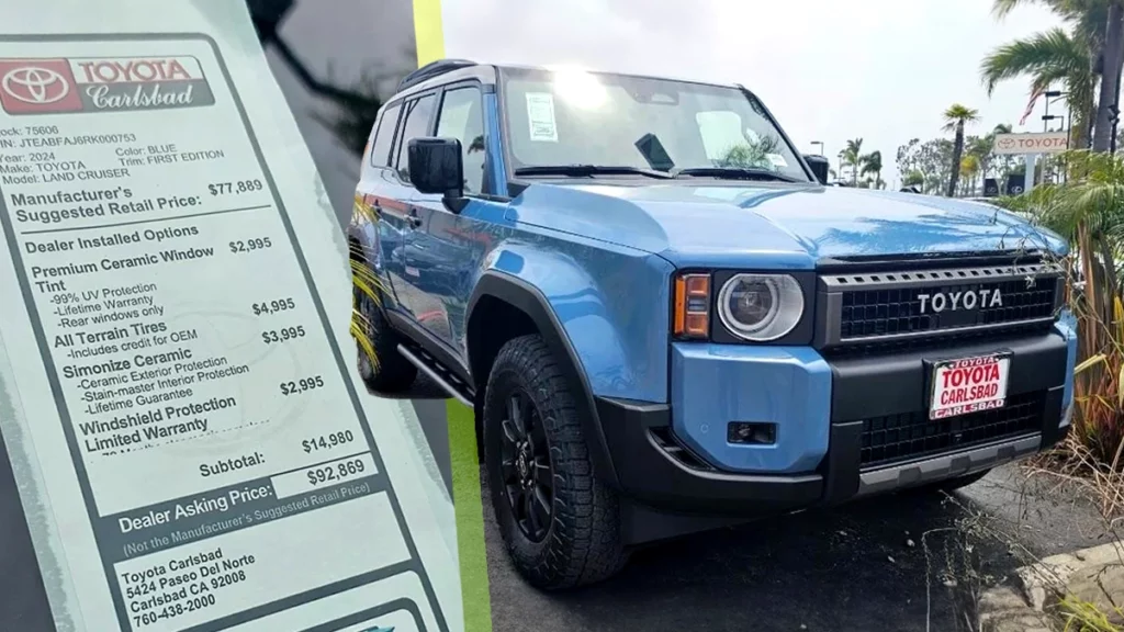  Toyota Dealer Saddles 2024 Land Cruiser With $15K Extras, Including $3K Windshield Warranty