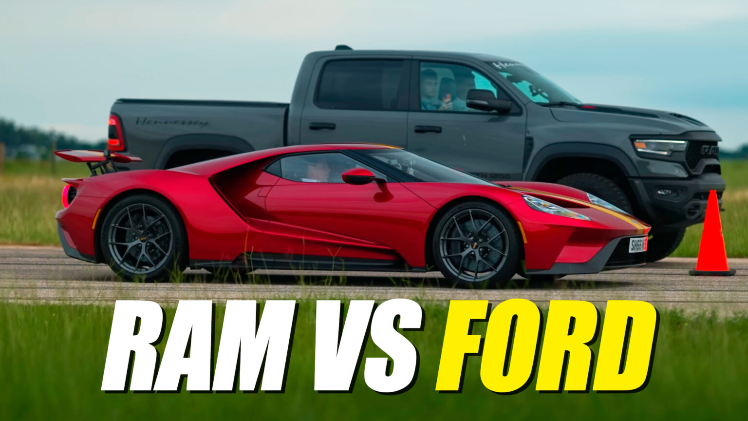 Ram In Racing Hennessey Lines Up Its 1,200 HP Ram TRX Mammoth Against The Ford GT For ...