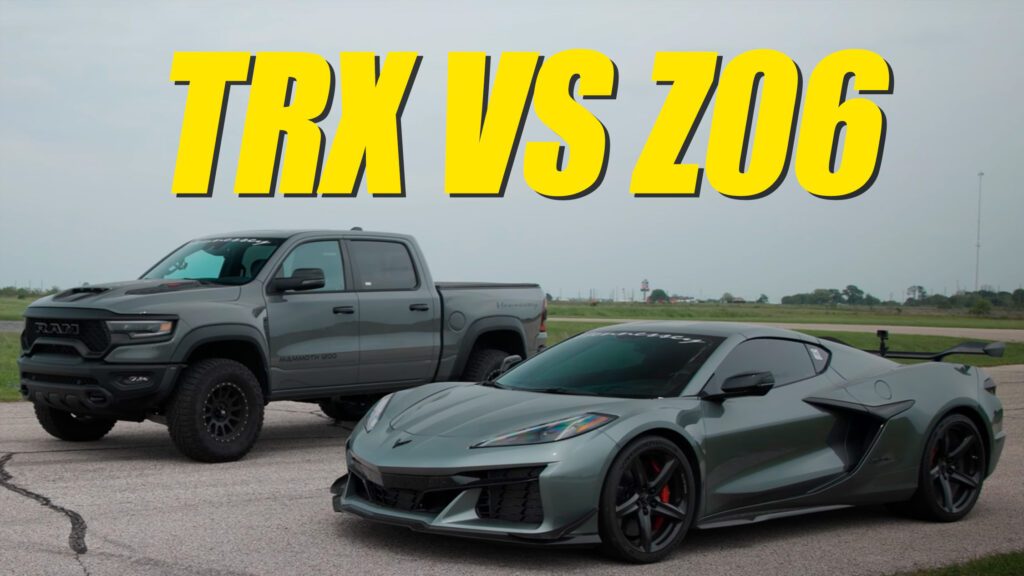  Hennessey Sends Off Ram TRX With 1,200 HP Mammoth And Z06 Drag Race