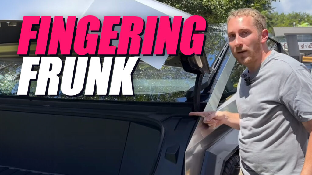  Man Puts His Finger Where He Shouldn’t To Test Tesla’s Cybertruck Update