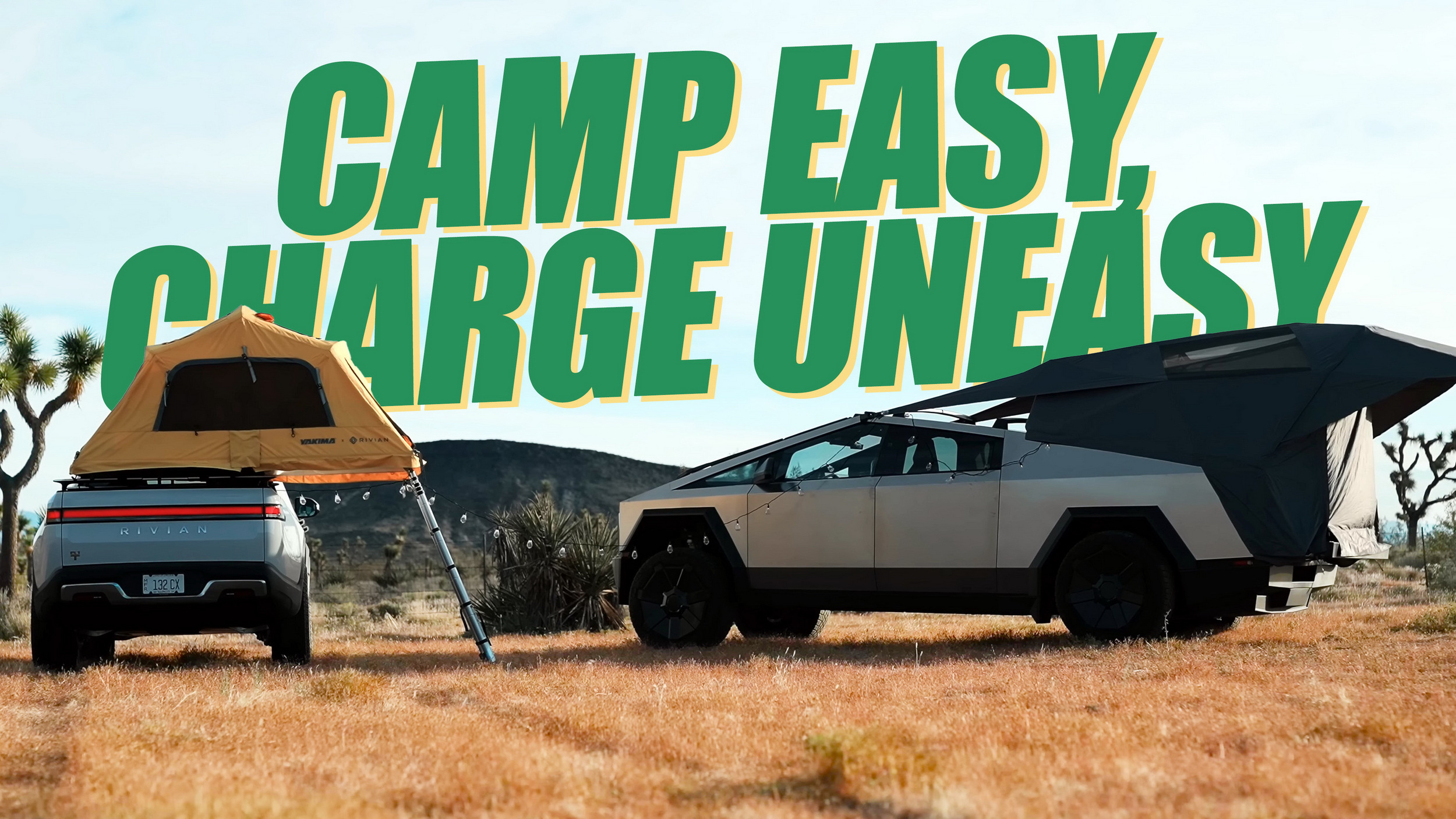 Tesla CyberTent Vs. Rivian Rooftop Tent: Camping In Electric Trucks |  Carscoops
